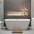 STANO - Baignoire îlot design ovale FINDLAY blanche 160 cm - vignette