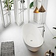 STANO - Baignoire îlot design ovale FLORIDA blanche 180 cm Mat - vignette