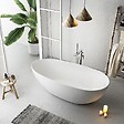 STANO - Baignoire îlot design ovale FLORIDA blanche 180 cm Mat - vignette