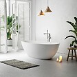 STANO - Baignoire îlot design ovale FLORIDA blanche 180 cm Mat - vignette