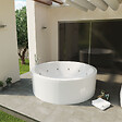 SANYCCES - Baignoire îlot ronde NOA blanche Ø 190 cm  Tablier non inclus - vignette