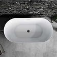 STANO - Baignoire îlot design ovale LISBON blanche 160 cm Mat - vignette