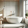 STANO - Baignoire îlot design ovale DENVER blanche 150 cm - vignette