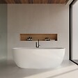 STANO - Baignoire îlot design ovale DENVER blanche 150 cm - vignette
