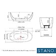STANO - Baignoire îlot design ovale DENVER blanche 150 cm - vignette