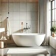 STANO - Baignoire îlot design ovale DENVER blanche 170 cm - vignette