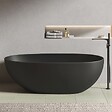 STANO - Baignoire îlot design ovale FLORIDA noir mat 165 cm - vignette
