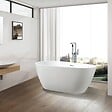 STANO - Baignoire îlot design ovale PHOENIX blanche 150 cm - vignette