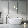 STANO - Baignoire îlot design ovale PALMA blanche 170 cm Mat - vignette