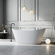 STANO - Baignoire îlot design ovale PALMA blanche 170 cm Mat - vignette