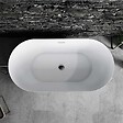 STANO - Baignoire îlot design ovale LISBON blanche 150 cm Mat - vignette