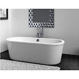 SANYCCES - Baignoire design ovale LOFT blanche 180 cm  Tablier non inclus - vignette