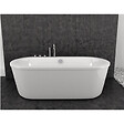 SANYCCES - Baignoire design ovale LOFT blanche 180 cm  Tablier non inclus - vignette