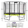 KANGUI - Trampoline Ø 360cm + filet de sécurité + échelle + bâche - PUNCHI 360 Vert - vignette