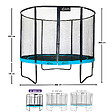 KANGUI - Trampoline Ø 300cm + filet de sécurité + échelle + bâche - PUNCHI 300 Bleu - vignette