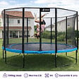 KANGUI - Trampoline Ø 430cm + filet de sécurité + échelle + kit ancrage - PUNCHI 430 Bleu - vignette