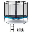 KANGUI - Trampoline Ø 300cm + filet de sécurité + échelle + kit ancrage - PUNCHI 300 Bleu - vignette