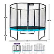 KANGUI - Trampoline Ø 300cm + filet de sécurité + échelle + kit ancrage - PUNCHI 300 Bleu - vignette