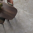 RO'MA NATURE - Carrelage effet Travertin Gris Marron 90x90x0,9 cm In&Out Castorel - Sol et mur intérieur et Sol extérieur (vendu par carton de 1,62 m²) - vignette