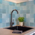 RO'MA NATURE - Carrelage effet Zellige Bleu Clair 10x10x0,85 cm Mat Serinor - Mur intérieur (vendu par carton de 0,6 m²) - vignette