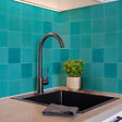 RO'MA NATURE - Carrelage effet Zellige Bleu Mer 10x10x0,85 cm Mat Serinor - Mur intérieur (vendu par carton de 0,6 m²) - vignette