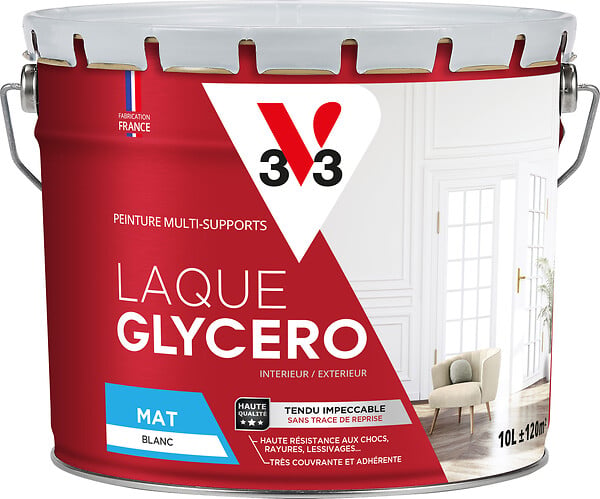 V33 PEINTURE - Peinture glycéro monocouche - Blanc - 10L - large