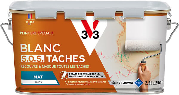 V33 PEINTURE - Peinture mur et plafond - Plioway - Rénovation - Blanc - 2,5L - large