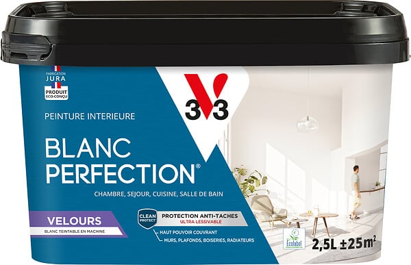V33 PEINTURE - Peinture intérieure Blanc Perfection - Blanc - 2.5L - large