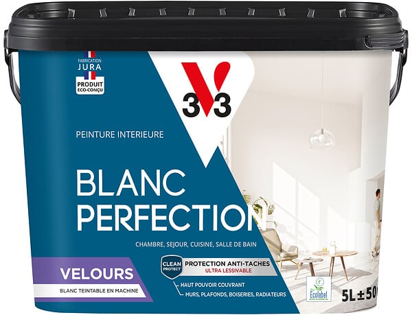 V33 PEINTURE - Peinture Velours Blanc Perfection - 5L - large