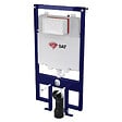 SWISS AQUA TECHNOLOGIES - Bâti-support sol-mur slim pour WC suspendu, double chasse 3/6 l, pour cloison légère (SATAMSKSLIM) - vignette