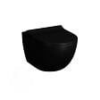 GEBERIT - Pack WC Bati-support Geberit extra-plat UP720 + WC Vitra Sento sans bride noir mat + Fixations cachees + Abattant softclose + Pl - vignette