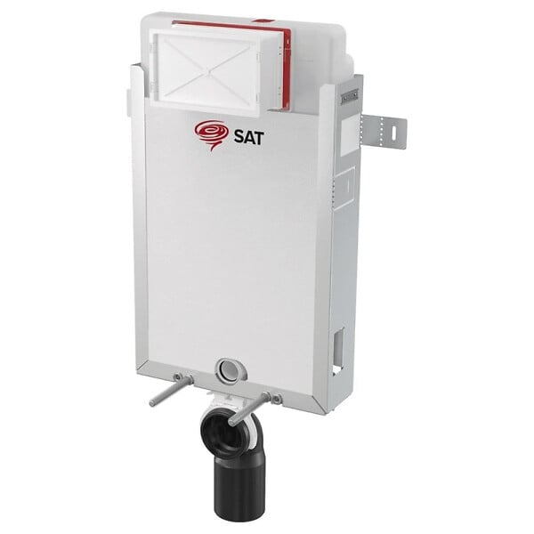 SWISS AQUA TECHNOLOGIES - Bâti-support pour WC suspendu, double chasse 3/6 l, blanc (SATAMZ) - large