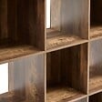 5 FIVE SIMPLY SMART - Meuble Étagère 9 cases de rangement coloris bois foncé style Industriel H 100.5 cm - vignette
