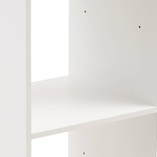 5 FIVE SIMPLY SMART - Meuble Étagère colonne 4 cases de rangement Blanc H 134 cm - large