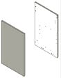 VIF - Set 2 cotes MDF gris clair - L.70xl.43.8xEp.1.8cm - vignette