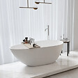 STANO - Baignoire îlot design en solid surface ovale HELSINKI 150 cm - vignette