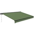 OVIALA - Store banne semi-intégral 2,5 x 2 m en aluminium vert cactus - Brehat - vignette