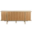 OVIALA - Buffet effet bois 4 portes 180 cm crème - Nelio - vignette