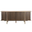 OVIALA - Buffet effet bois 4 portes 180 cm taupe - Nelio - vignette