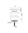 LUXURYBAIN - LuxuryBain- Bonde de lavabo universelle sans trop plein cuivrée, vasque, evier, Bonde Pop Up (push-up) Automatique - vignette