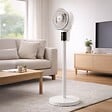 JOCCA - Ventilateur sur pied 30W Blanc 8 Vitesses Hauteur réglable 70-100cm Oscillation 3D 120° Minuterie 12h Écran Digital Jocca - vignette