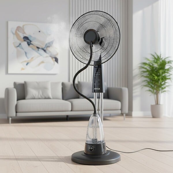JOCCA - Ventilateur Brumistateur d'eau 70W Télécommande, Réservoir 2L Minuterie 7,5h 3 vitesses Oscillation 60° Tête Inclinable Jocca - large