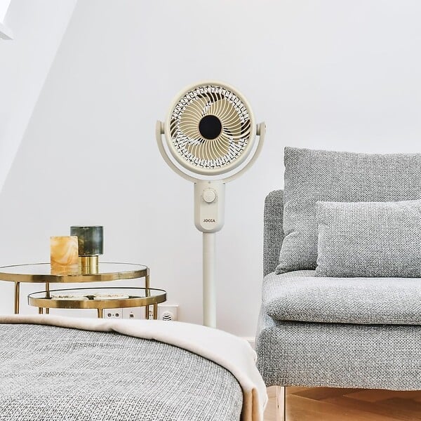 JOCCA - Ventilateur sur pied 50W blanc 3 Vitesses Oscillation 75° Tête Inclinable 90° Ventilateur de Maison Salon Chambre Bureau Jocca - large