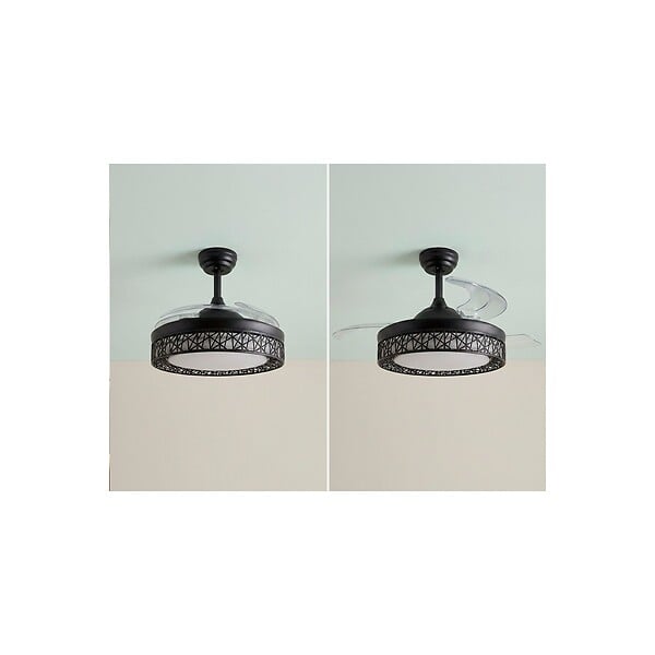 JOCCA - Ventilateur de plafond avec lumière LED 76W Ø107cm 3 Pales rétractables 6 vitesses Télécommande Minuterie Eté/Hiver Jocca - large