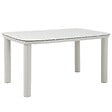OVIALA - Table de jardin structure en aluminium 6 personnes L150x90cm beige - Nocera - vignette