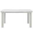 OVIALA - Table de jardin structure en aluminium 6 personnes L150x90cm beige - Nocera - vignette