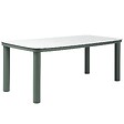 OVIALA - Table de jardin structure en aluminium 8 personnes L213x90cm vert - Nocera - vignette