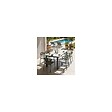 OVIALA - Table de jardin structure en aluminium 8 personnes L213x90cm vert - Nocera - vignette