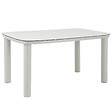 OVIALA - Table de jardin aluminium 150x90 cm et 6 chaises textilène beige - Nocera - vignette