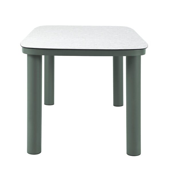 OVIALA - Table de jardin structure en aluminium 6 personnes L150x90cm vert - Nocera - large